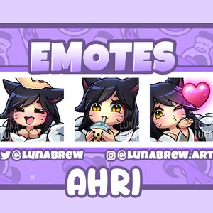 Twitch Emotes - LoL Ahri (3) [Discord/Youtube/Streaming]
