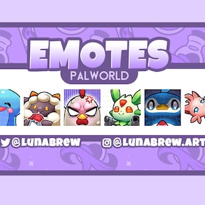 Twitch Emotes - Palworld (6) [Discord/Youtube/Streaming]