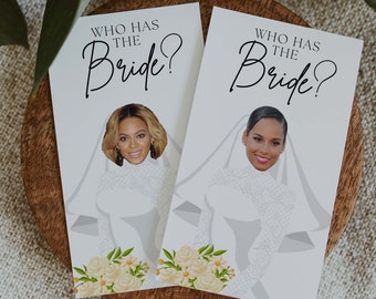 Gas The Bride Bridal Shower Game, Who Has the Bride Bridal Shower Game, Celebrity Bridal Shower Games Modern Minimalist Instant DIY GA142