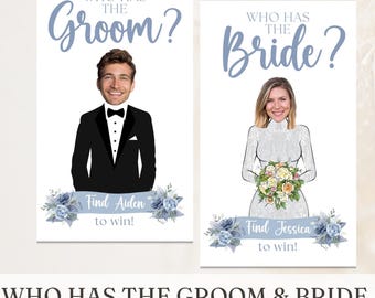 Personalized Bridal Shower Scratch Off Game - Who Has the Bride and Who Has the Groom