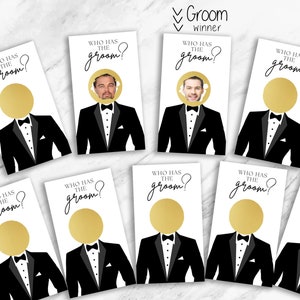 Printed, Gas The Groom Bridal Shower Game Set, Who Has the Groom Bridal Shower Game Cards, Celebrity Bridal Shower Games Modern GA142