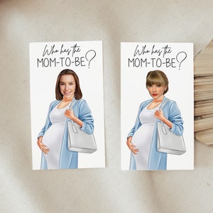Baby Shower Games Who has the Mom Scratch Off Game, Find the Mom Baby Shower Game, Baby Shower Game, Who's your Mommy Game, BA050423