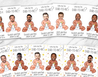 Printed Baby Shower Game, Find the Dad Scratch Off Game, Who Has the Dad Baby Shower Game, Scratch off game, Baby Shower Games, DIY BA050423