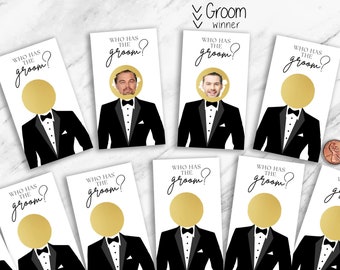 Printed, Gas The Groom Bridal Shower Game Set, Who Has the Groom Bridal Shower Game Cards, Celebrity Bridal Shower Games Modern GA142