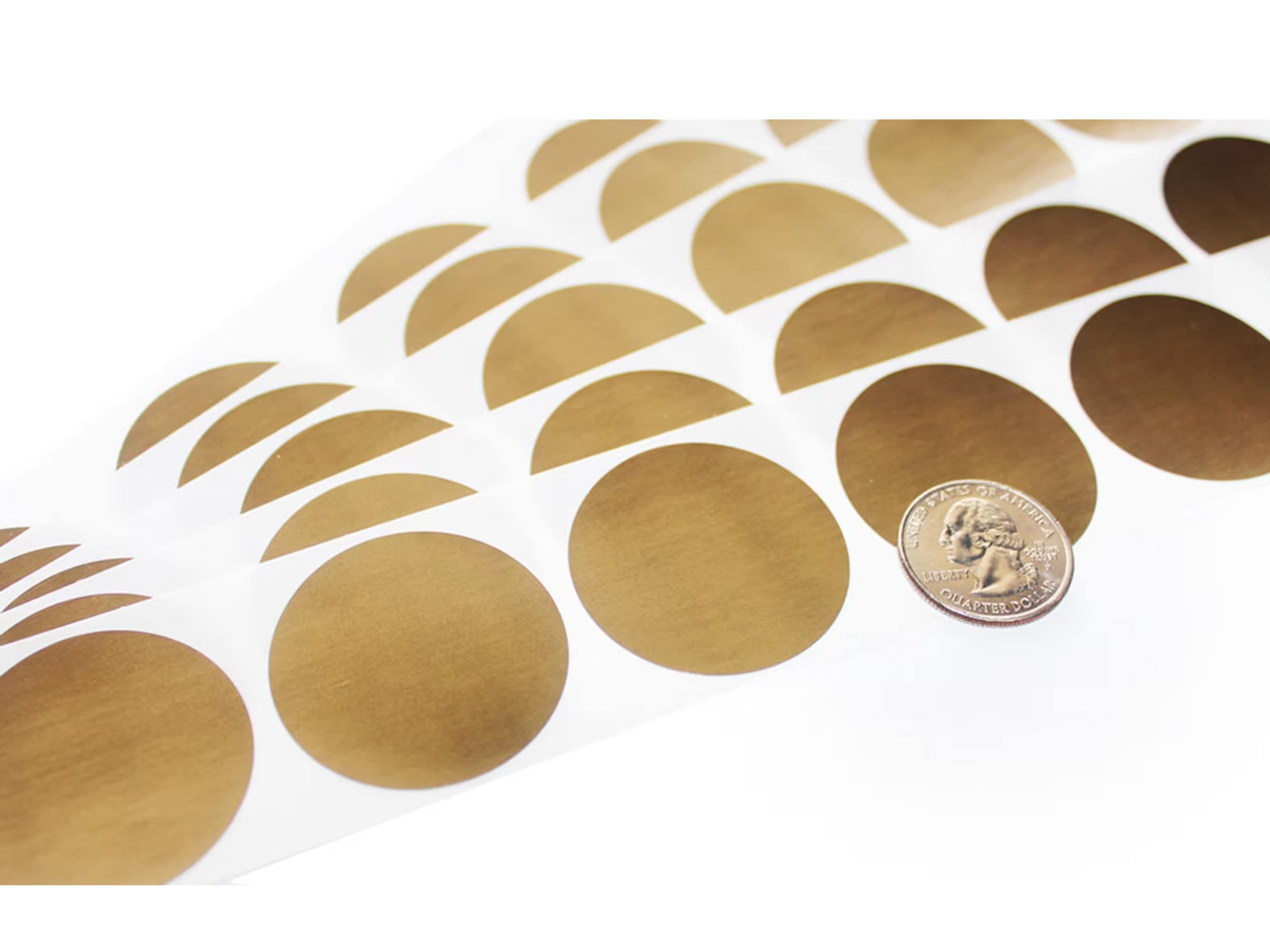 Gold Foil Seals, Box of 40 2 Round Gold Stickers, Blank Metallic Gold  Adhesive Labels for Embossers or Envelopes or Certificates 