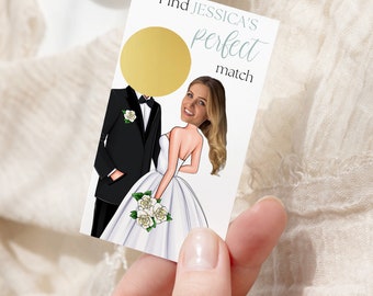 Bridal Shower, The Perfect Match, Bridal Shower Scratch off Game, Bridal Shower Games, Fun Bridal Shower Game, Bachelorette games, Wedding