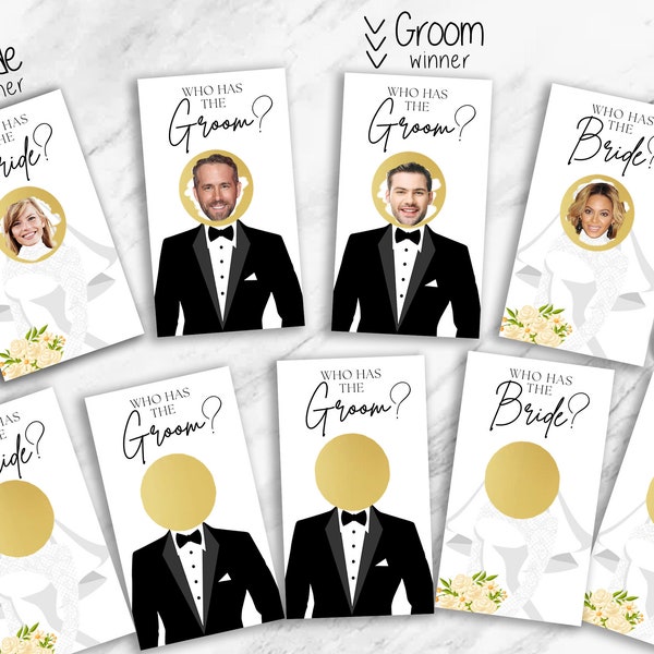 Gas The Bride and Groom Bridal Shower Game, Who Has the Bride and Groom Bridal Shower Game, Celebrity Bridal Shower Games Instant GA142