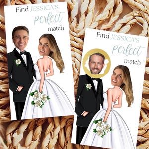 Bridal Shower, The Perfect Match, Bridal Shower Scratch off Game, Bridal Shower Games, Fun Bridal Shower Game, Bachelorette games, Wedding