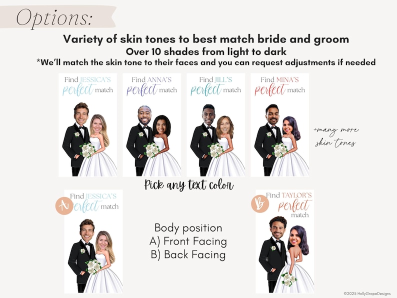 Bridal Shower Games, PRINTED Personalized Celebrity Who Has the Groom Scratch Off Game, Perfect Match ™ image 5