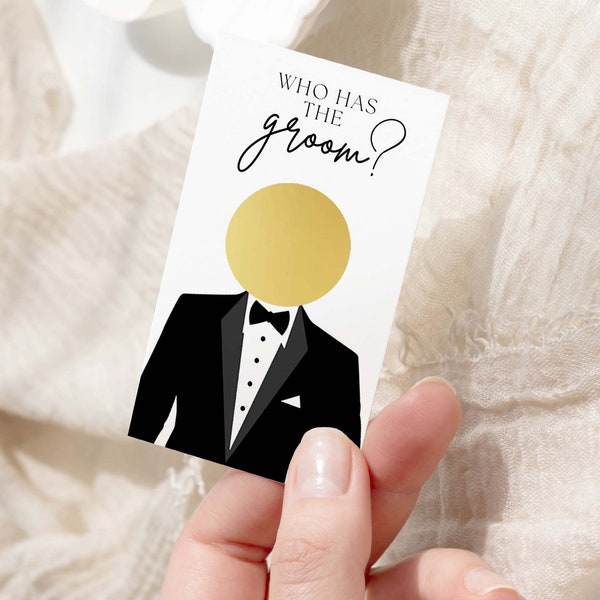 Who has the Groom Games , Bachelorette Party , Groom Scratch off game ,  Bridal Shower Game , Who Has the Groom , Bridal Shower Game