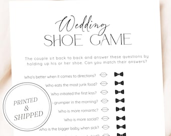 Wedding Shoe Bridal Shower Game, Bridal Shower Games, PRINTED + SHIPPED, Bridal Wedding Shoe Shower Game Cards, Wedding Shower, Printed