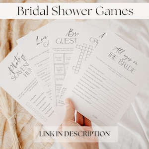 Guest Bingo Bridal Shower Game, Bridal Shower Games, PRINTED + SHIPPED, Bridal Guest Bingo Shower Game Card, Wedding Shower, Printed, Unique image 12