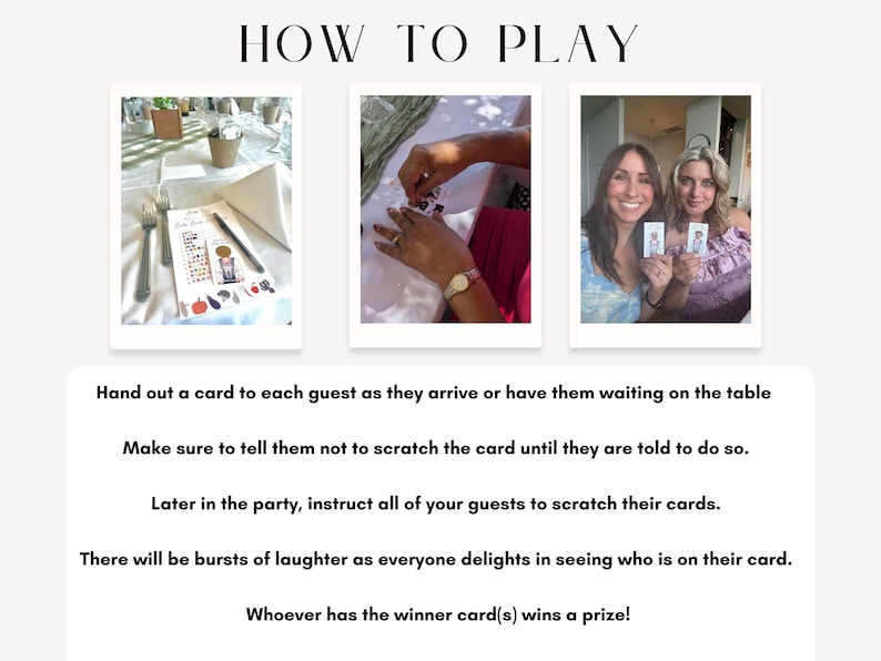 Bridal Shower Games, PRINTED Personalized Celebrity Who Has the Groom Scratch Off Game, Perfect Match ™ image 8