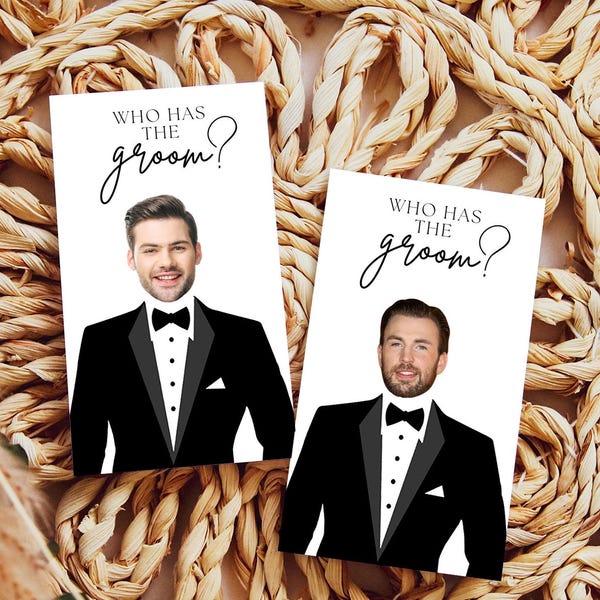 Bridal Shower Games, Who has The Groom, Bridal Shower Scratch Off, Who Has the Groom Scratch off Game, Bachelorette Games, Printed