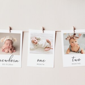 First Birthday Photo Banner, 1st Birthday Photo Banner, Modern ...