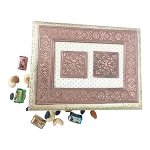 Wooden handcrafted Dryfruit box/ Diwali gift box/dryfruit box/Indian traditional gift box/wedding Meenakari box/Handmade dryfruit box
