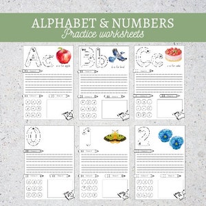 Alphabet tracing worksheet|Printable letter tracing worksheet|Number tracing printable|Trace printable