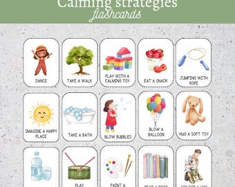 Beruhigende Eckenkarten für Kinder, 15+ Beruhigungskonzepte, Emotionsregulierung für Kleinkinder, druckbares Montessori-Buch, Alter 3-5