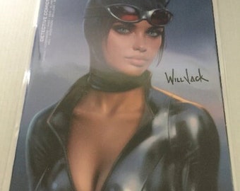 2022 Detective Comics #1050 Catwoman Virgin Variant Cover by Will Jack Signed with COA Numbered 984 of 1500