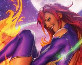 2023 DC Comics Tales of The Titans Starring Starfire Artgerm Foil Virgin Variant #1