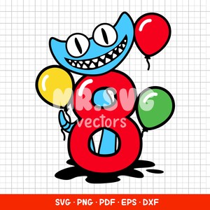 Cyan SVG, Cyan 8th Birthday, Cyan png, Cyan dxf, Cutting file, Cyan cut file, Cricut, Plotter, Еasy to use, Vector illustration