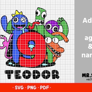 Rainbow friends SVG, Rainbow friends PNG, Rainbow friends Name file, Sublimation, Cricut, Home print, Vector file