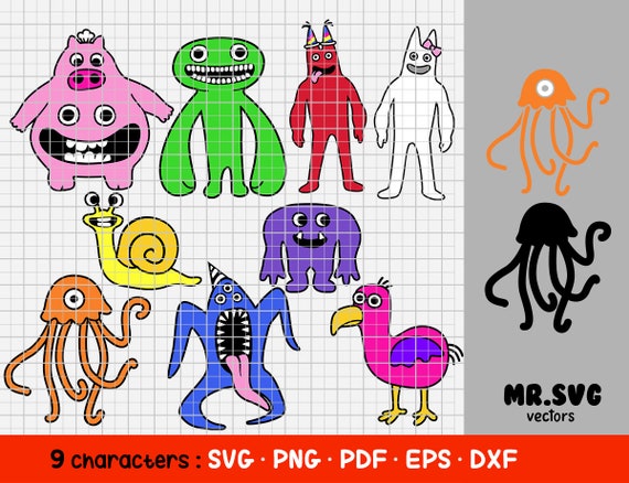 Garten of Banban characters PNG digital download image, Garten of Banban  Roblox digital file for sublimation and crafts