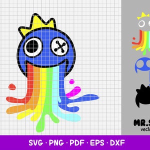 Blue SVG, Rainbow friends SVG, Cutting File, Cut file, Cricut, Plotter, Еasy to use, Vector illustration - png, pdf, ai, dxf