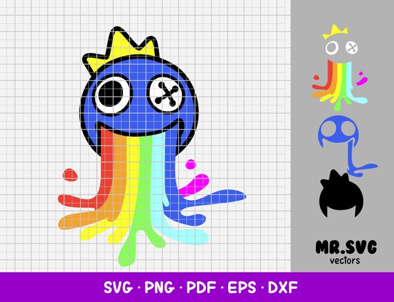 Rainbow Friends SVG, Rainbow Friends all character bundle, Rainbow friends  roblox clipart, Rainbow friends cricut