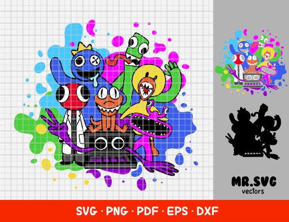 Roblox-inspired Rainbow Friends Characters PNG Digital Download: Ideal for  Sublimation & Printing Crafts 