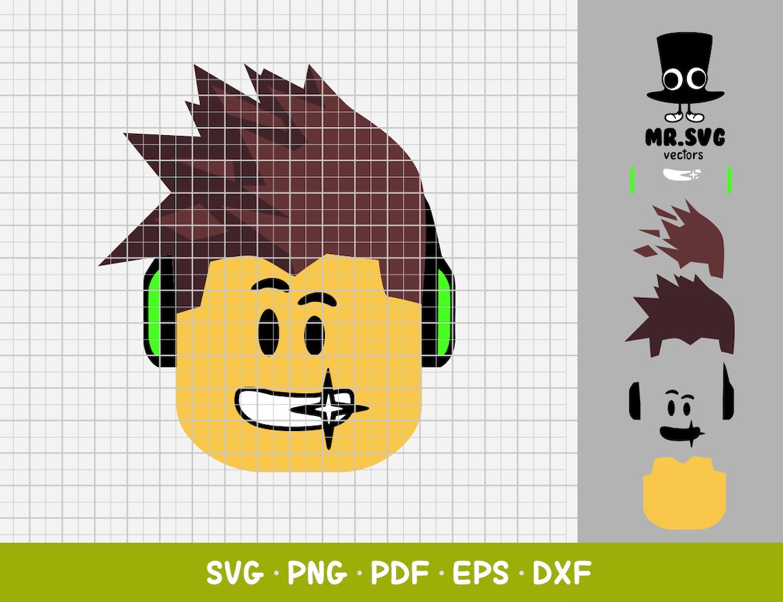 Roblox SVG Roblox PNG Cutting File Roblox face Roblox cut - Etsy België