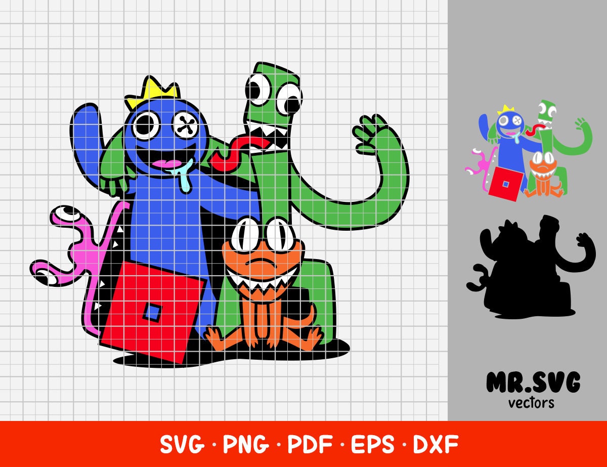 Rainbow Friends SVG, Rainbow Friends Roblox All Characters, Rainbow Friends  PNG, Rainbow Friends Roblox, Roblox SVG