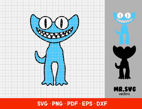 Blue SVG Rainbow Friends SVG Blue Png Blue Dxf Cutting 