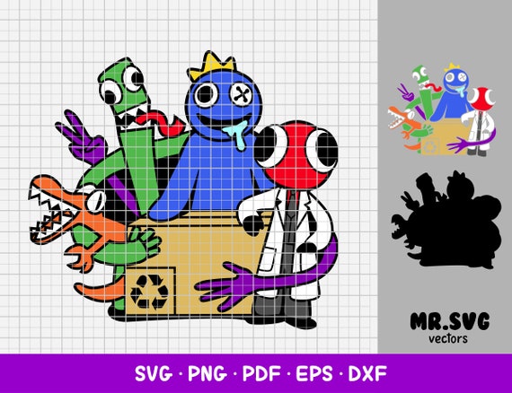 Rainbow Friends characters PNG digital download image, Rainbow Friends Blue  Roblox digital file for sublimation and crafts