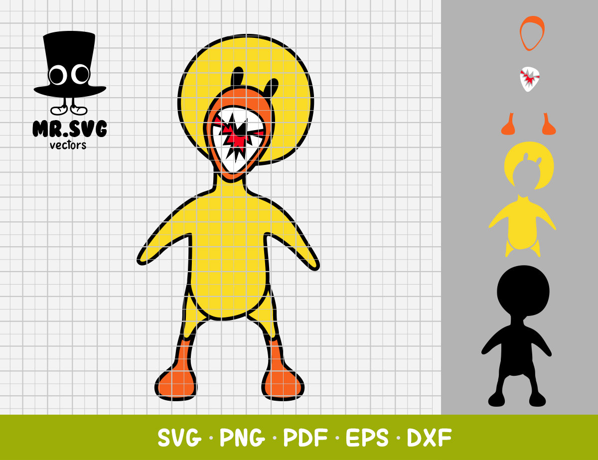 Rainbow friends SVG Yellow SVG Cutting File Roblox cut -  Portugal