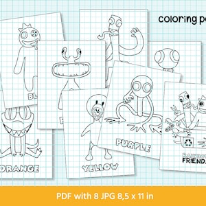 Coloring Pages, Rainbow Friends Coloring Pages, Home Print, Еasy to Use ...