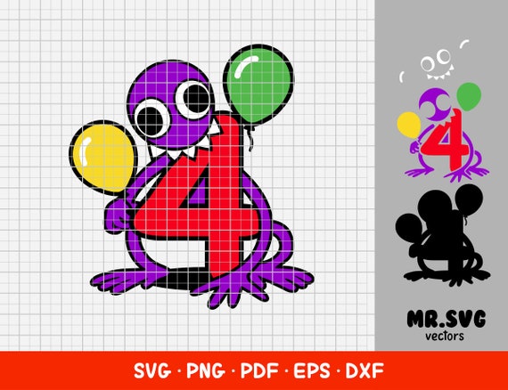 Rainbow friends SVG, Purple SVG, Rainbow friends png, Cutting File, Cricut,  Plotter, Еasy to use, Vector illustration