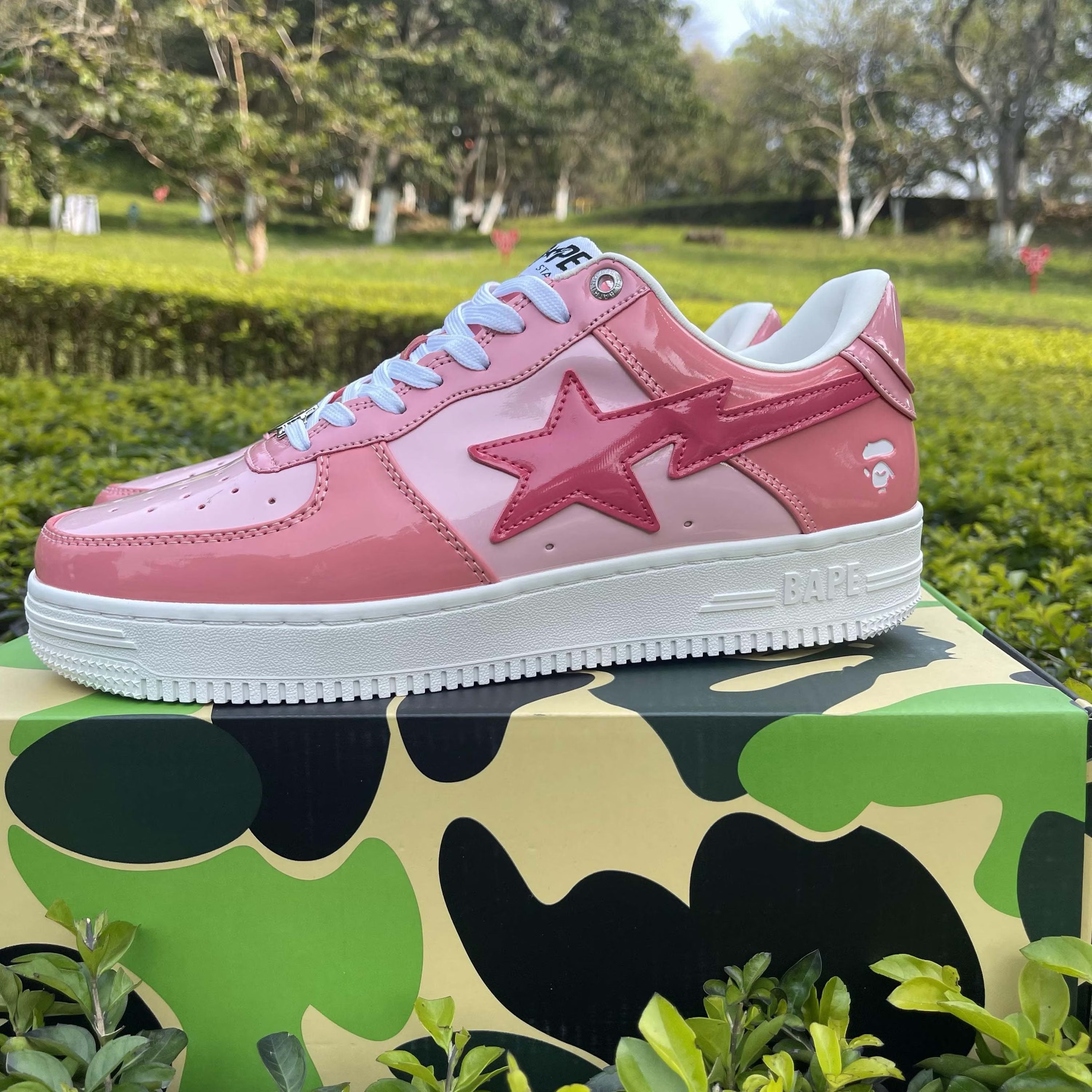 Nationale Volkszählung stumm Radar bapesta schuhe pink Metapher