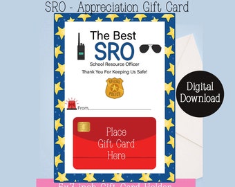 Officer Appreciation Card, Resource Officer Card, Gift For School Resource Officer, School Officer, Police Appreciation Printable Card