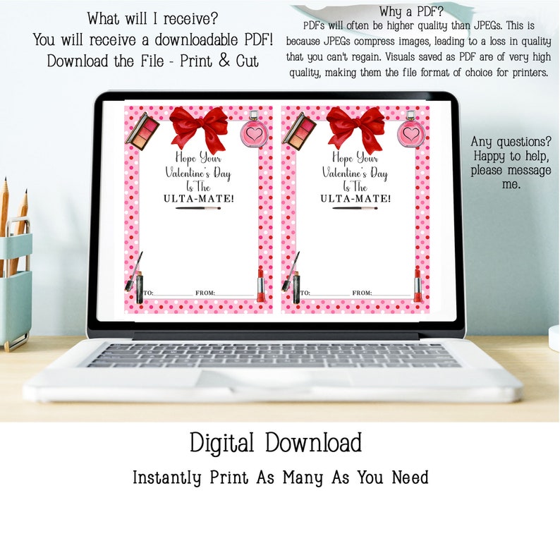 Printable Ultamate Valentine's Day Gift Card Holder Etsy