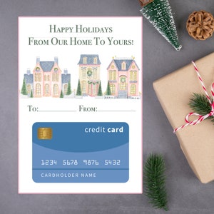 Porte-cartes cadeau de remerciement de Noël à imprimer pour enseignant, cadeau voisin, ami, infirmière, cadeau hôtesse, employé, style grand millénaire, preppy