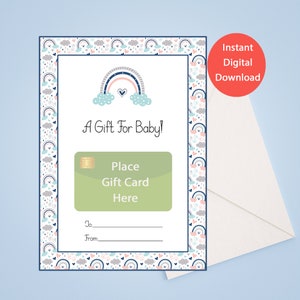 A Gift For Baby, Baby Shower Gift, New Baby Gift, Gender Neutral Baby Gift Card Holder, Baby Gift, Baby Boy Gift Card, Baby Shower Gift Card