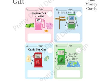 Gas Card Money Holder, Printable Card For Cash, College Gift, Teachers Gift, Gas Money Gift, All Occasion, Gift For Teen, Download Printable