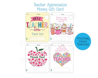Teacher Printable Money Card, Teacher Money Card Holders, Print Then Cut Lip Balm Money Cards, Teacher Gift Card Holders, Teacher Thank You