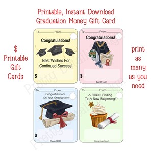 Printable Graduation Card, Money Gift Card For Graduate, Instant Download Money Gift Card, Graduation Card for Male or Female Money Card