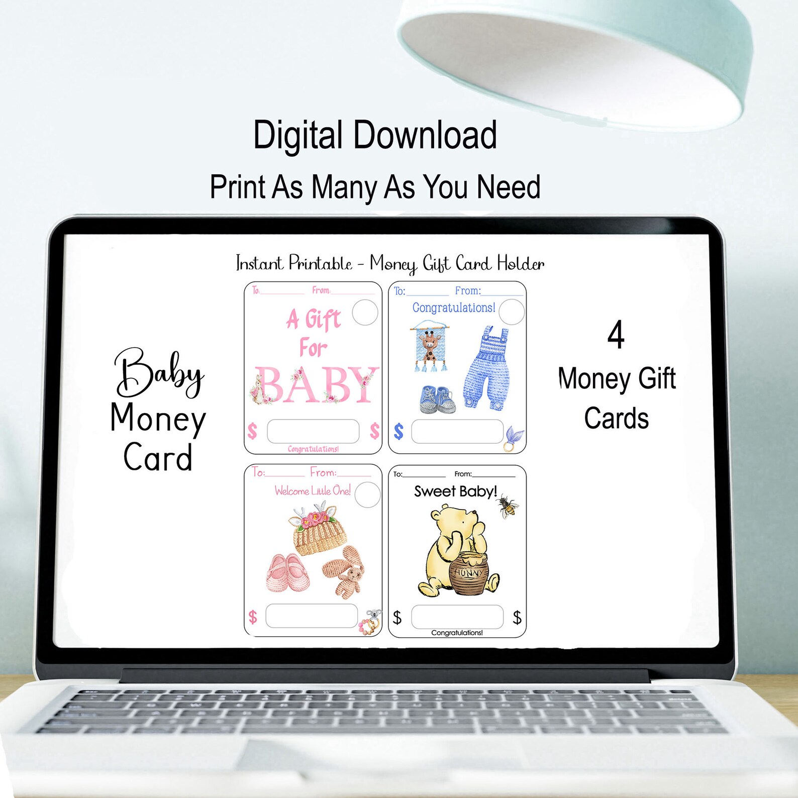 Baby Money Cards, Printable Baby Card, Money Card, Baby Shower Money
