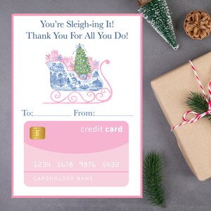 Afdrukbare kerstcadeaukaarthouder It! ! Kerstcadeau voor leraar, student, medewerker, oppas, schoonmaakster, universiteit, direct downloaden
