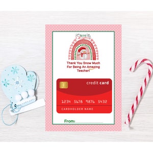 Christmas Gift Card Holder, Merry Christmas Gift Card holder, Snowman, Thank you snow much for being AMAZING Gift card Holder Teachers Gift