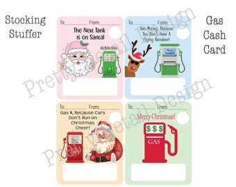 Kerstgeldcadeaukaarthouder, gaskaart tienercadeau (afdrukbare digitale download)