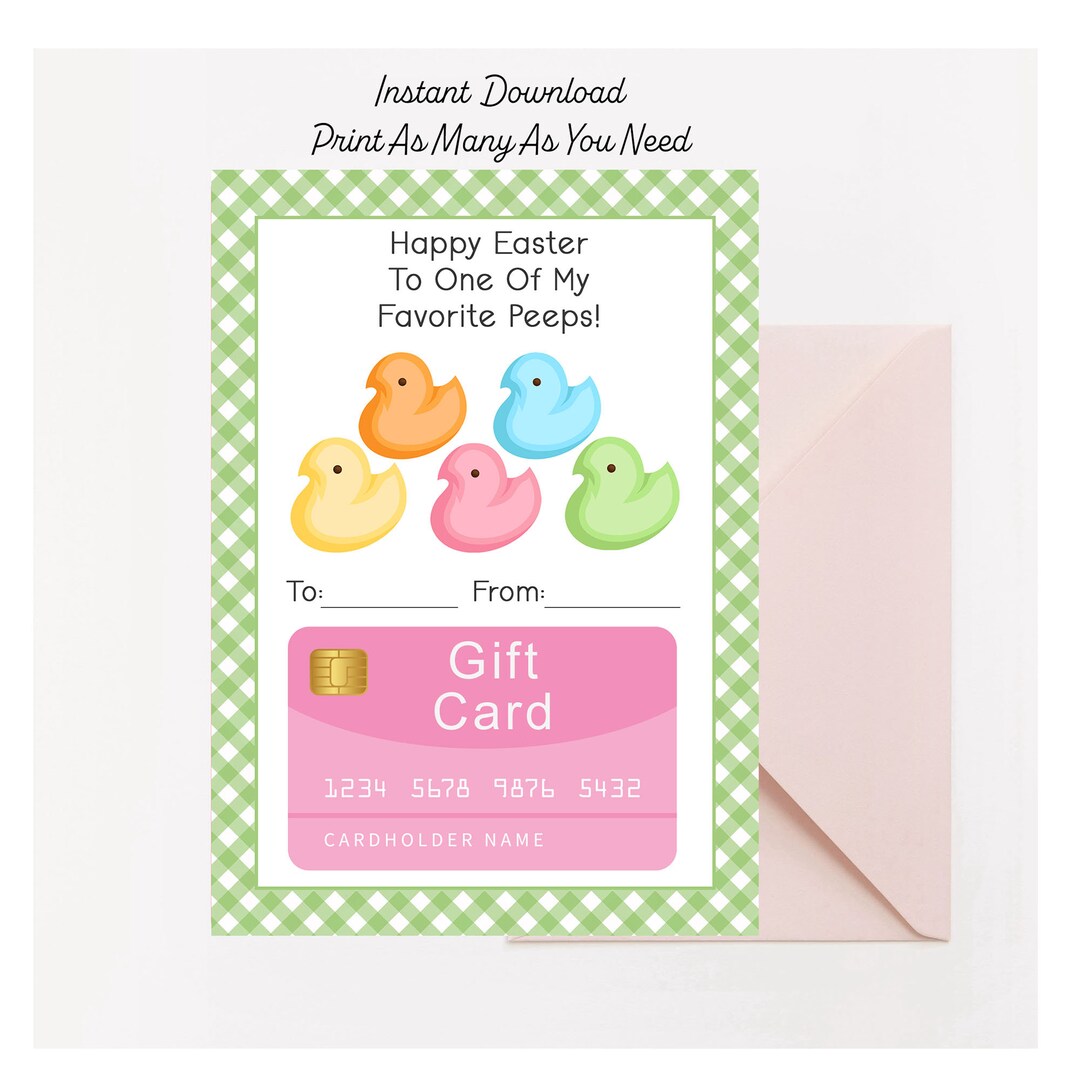 Printable Easter Gift Card Holder, Easter Gift, Easter Basket Filling